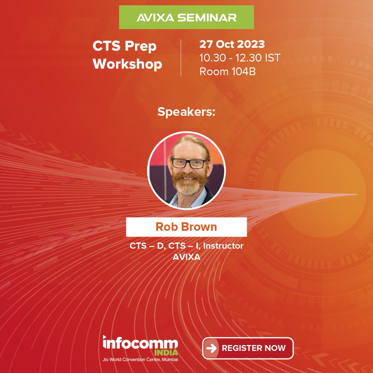 InfoCommIndia's tweet image. Planning to take your Certified Technology Specialist™ CTS® exam soon?
Register today:hubs.li/Q026m7MP0 
Summit Programme: hubs.li/Q026m7z-0
Show Information: hubs.li/Q026mbNl0
#InfoCommIndia #ProAVTechnology #AVTweeps #DigitalTransformation #TradeShow #speaker