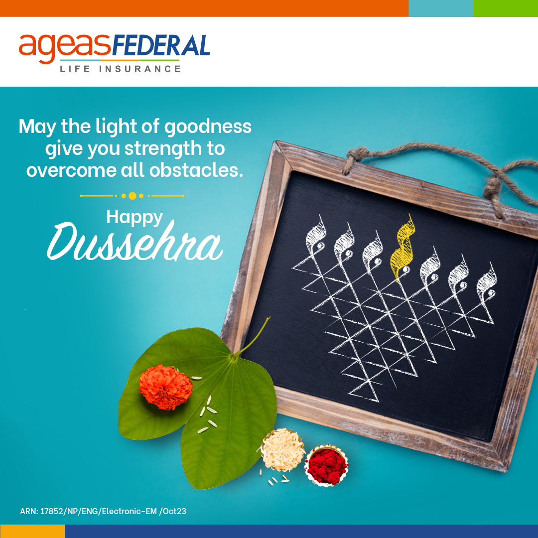 AgeasFederal's tweet photo. Here’s wishing you and your loved ones a very Happy Dussehra. May your day and year ahead be filled with blessings and happiness.
#HappyDussehra #FutureFearless #AgeasFederal https://t.co/Xurl1Y65K6