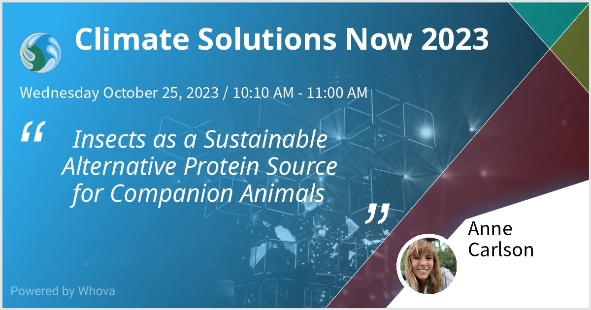 I am speaking at Climate Solutions Now​ 2023. Please check out my talk if you're attending the event! #ClimateSolutionsNow - via #Whova event app