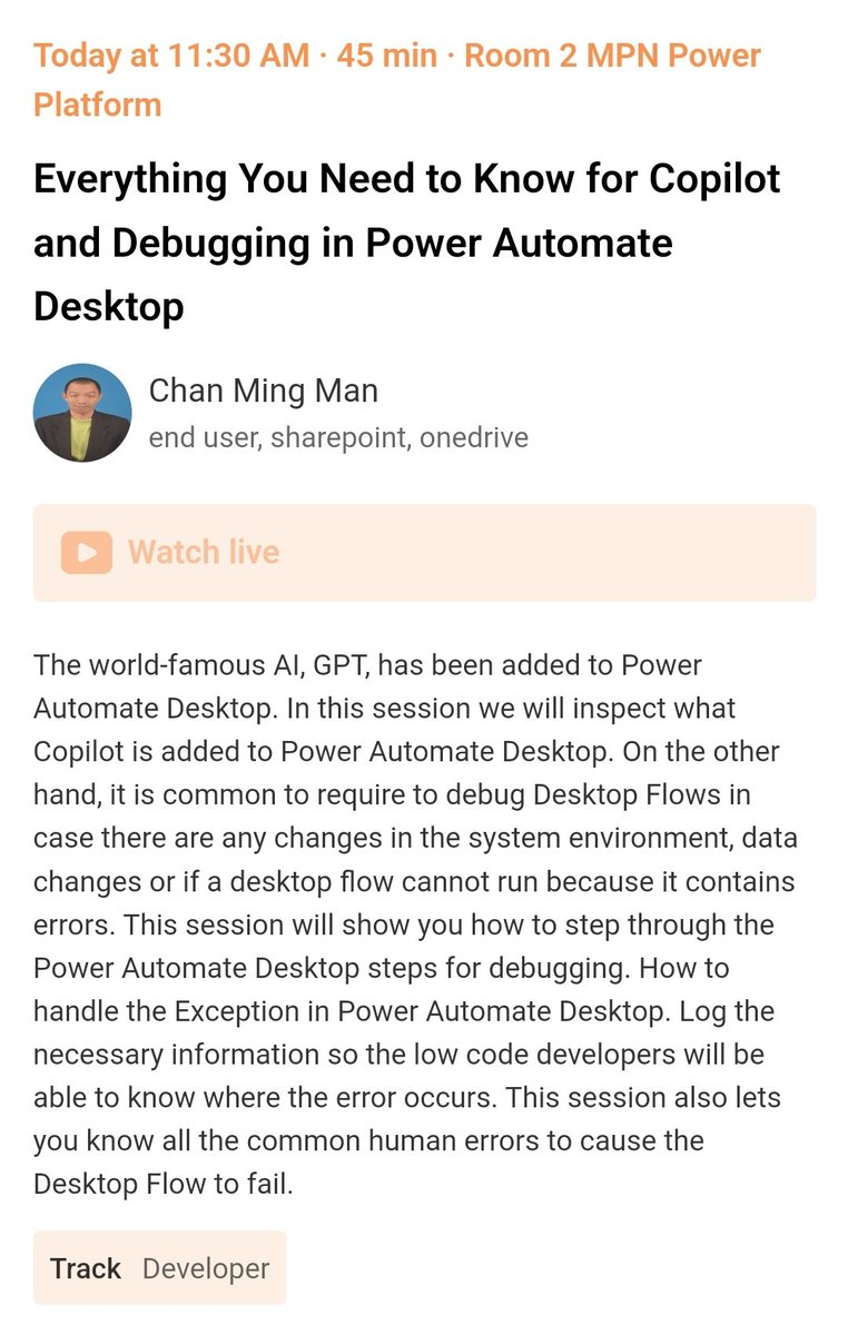 SP_Jamel's tweet photo. "Everything You Need to Know for Copilot and Debugging in Power Automate Desktop"
By @chanmm
Live link 📽️ :
https://t.co/XISHYvGdul

#aMSManila #Microsoft365 #CommunityDays #M365 #PowerPlatform #PowerAutomate #Syntex #Viva #Azure #SharePoint #Copilot #Rencore https://t.co/fnchLtG4oE