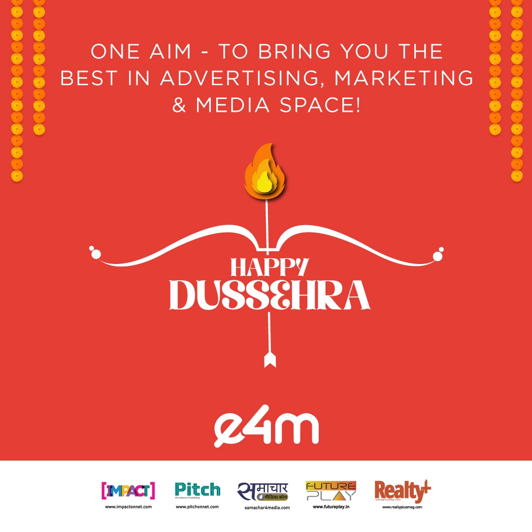 exchange4media Group wishes you a very Happy Dussehra✨ #happydussehra #vijayadashami #celebration #marketing #advertising #media