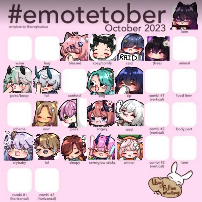 hello 

we are almost done 
i am a little sad because of that
but i am glad that i did this 
thank you for the people that joined 
i might do something like this for next month or maybe on dec
that would be exciting 

and all of the slots are taken
#emotetober #emote