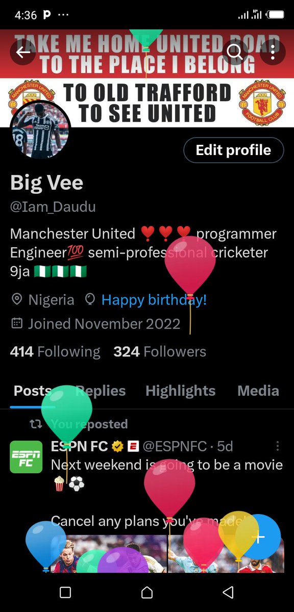 It's my birthday,  I got balloons but no gifts😂