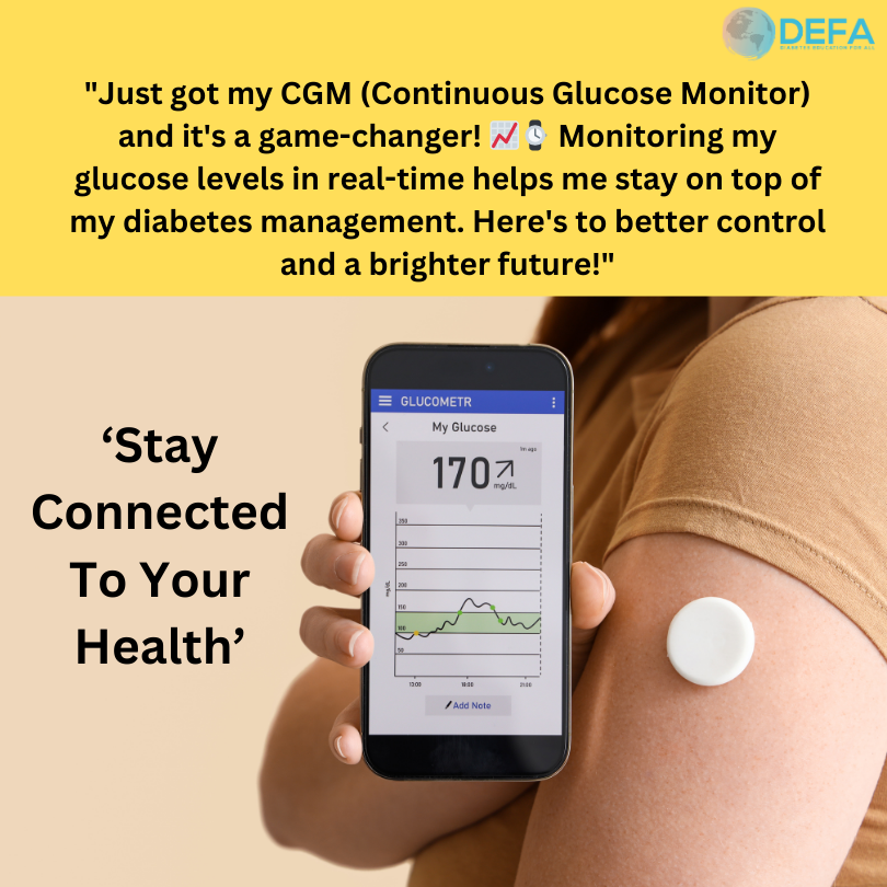 Embracing the power of CGM (Continuous Glucose Monitoring)!📊🩸It's like having a personal health coach 24/7, keeping you informed and empowered to make better choices.💪#DEFA #diabeteseducation #CGM #Diabetestechnology #EmpowerYourHealth