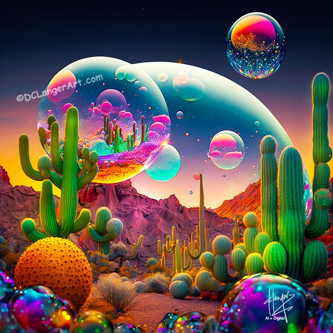 dclanger's tweet image. Ethereal Cactus Flowers 3