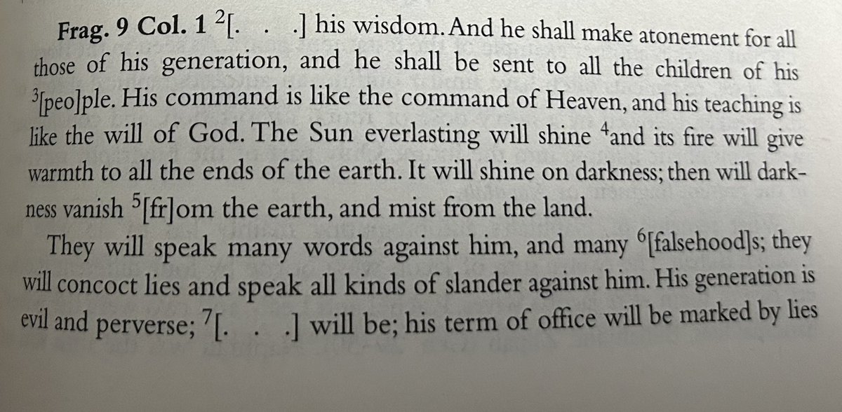 WalkInLight777's tweet photo. #SunEverlasting
#TheGoodShepard (Jn 10:27)
#NothingHidden (Jn 1:5)
His teaching like the will of God.
#TheWayofRighteousness
Our High priest, our messiah’s term of office marked by lies and violence and the people will go astray in His days and be confounded.
4Q541 https://t.co/PGNEbKVnK6