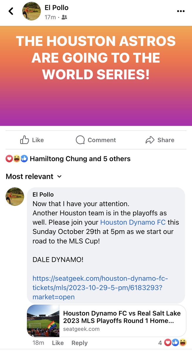DynamoPollo's tweet photo. @HoustonDynamo I’m trying over here 🫠 #ForeverOrange #HoldItDown https://t.co/Tonml21Xsu