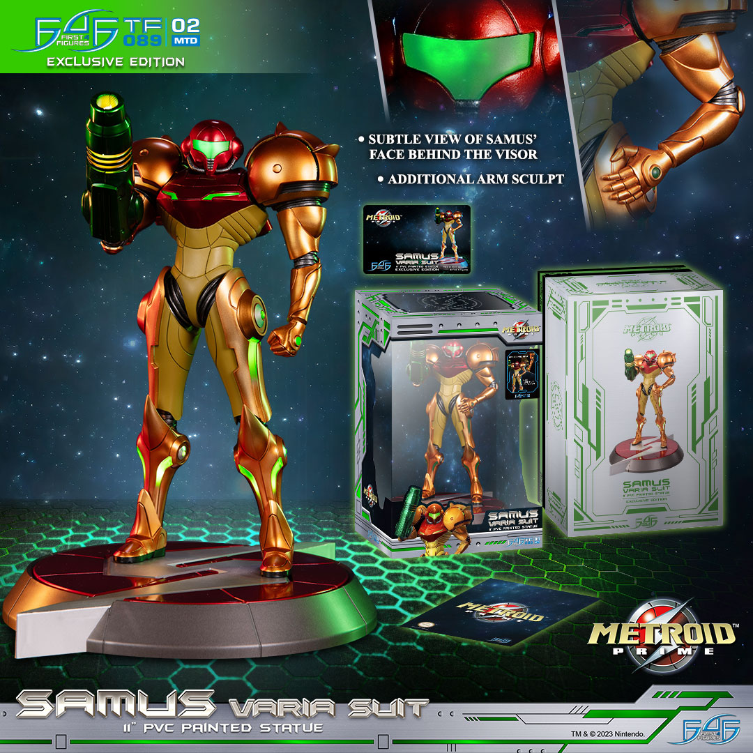 First4Figures's tweet photo. SAMUS VARIA SUIT PREORDERS OPEN IN 11 HOURS!

Behold the front view of the Metroid Prime™- Samus Varia Suit Exclusive Edition, accompanied by its impressive packaging!

Get $10 off: https://t.co/p7Ksn8r3Ec

Preorders open on 24th October 2023.

#Metroid #MetroidPrime #VariaSuit https://t.co/n6v6IlQLbS