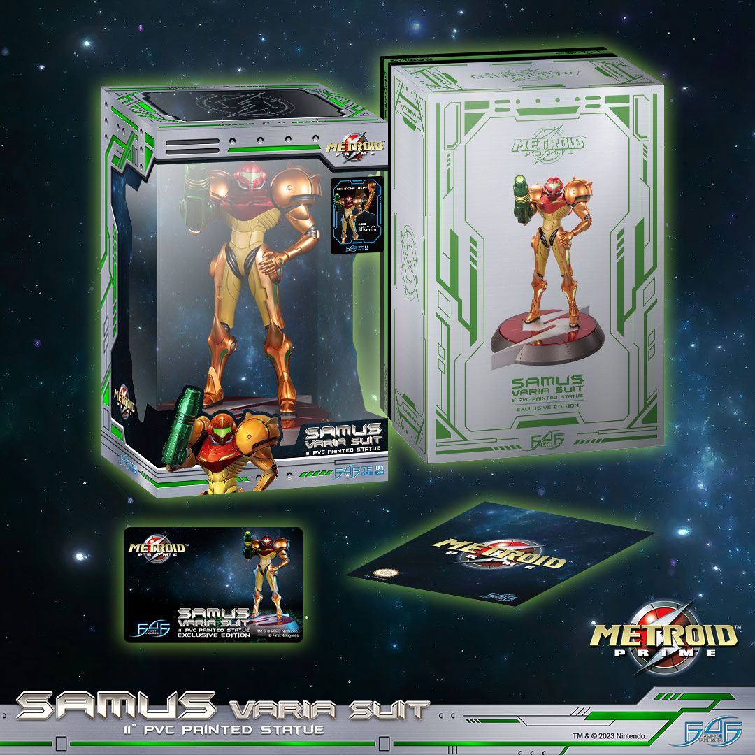 First4Figures's tweet photo. SAMUS VARIA SUIT PREORDERS OPEN IN 11 HOURS!

Behold the front view of the Metroid Prime™- Samus Varia Suit Exclusive Edition, accompanied by its impressive packaging!

Get $10 off: https://t.co/p7Ksn8r3Ec

Preorders open on 24th October 2023.

#Metroid #MetroidPrime #VariaSuit https://t.co/n6v6IlQLbS
