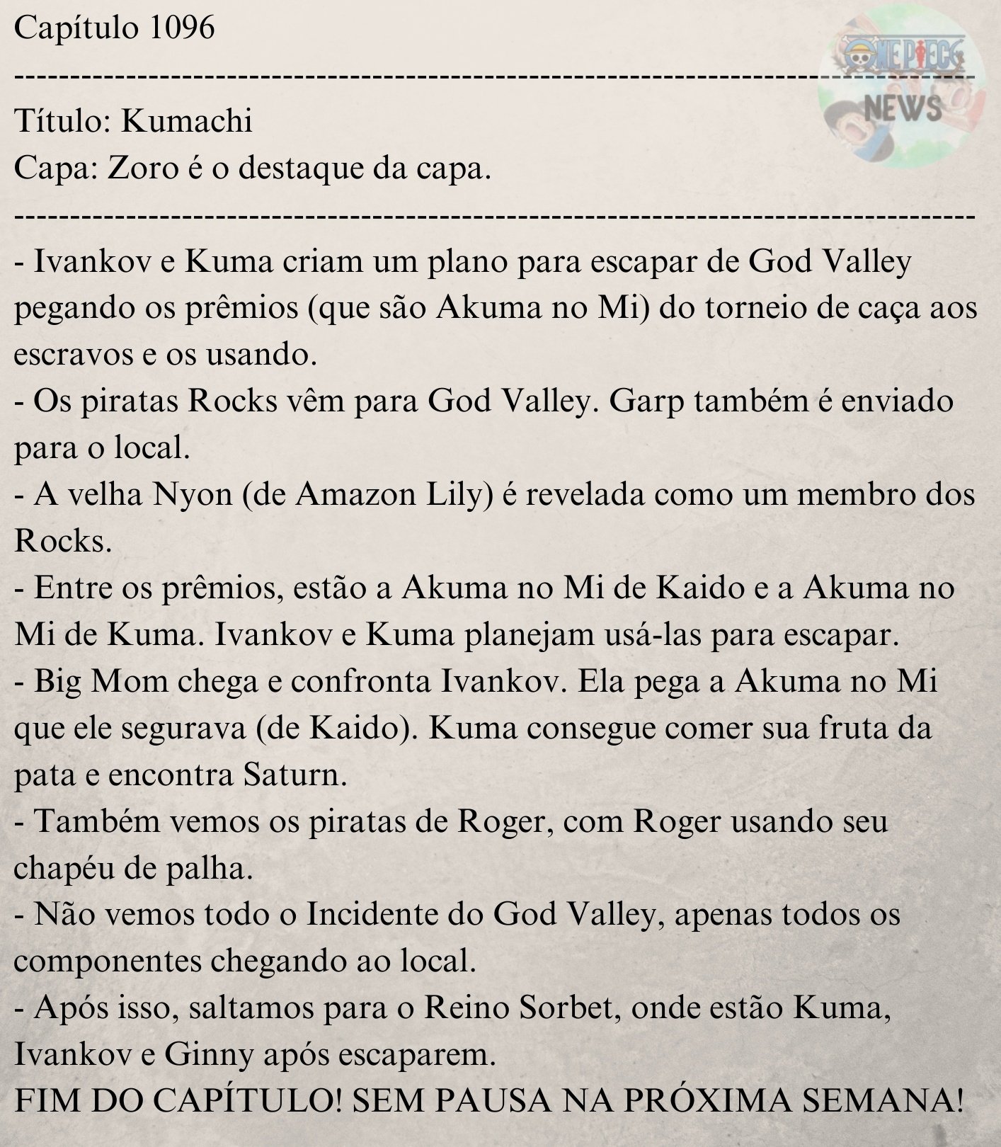 BOMBA! One piece 1044 - LUFFY está VIVO! A KUMA NO MI de LUFFY revelada  (RESUMO COMPLETO) 