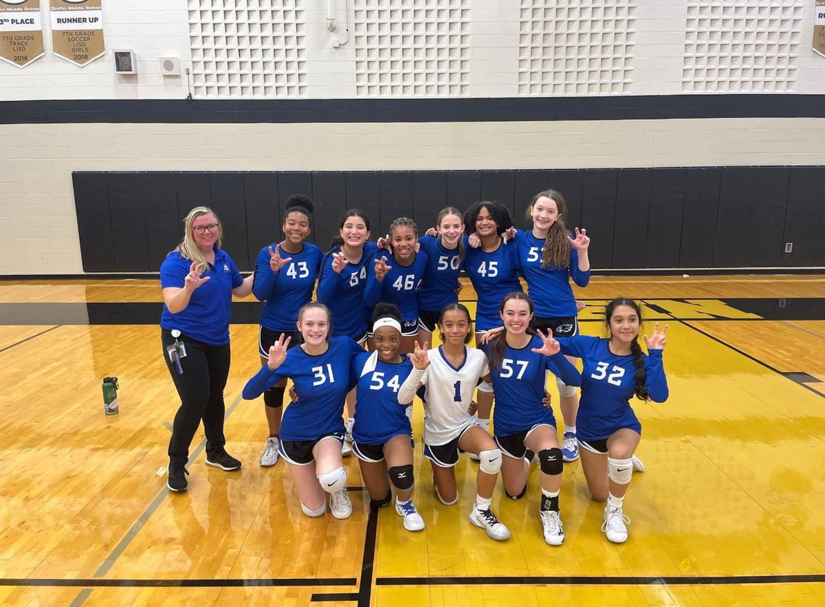 Way to go Lady Eagles!! 💙🖤

After 2 wins this evening, these girls are headed to the 7th grade district championship tomorrow evening at 6:30pm at Arbor Creek! 🏐 #ACPride