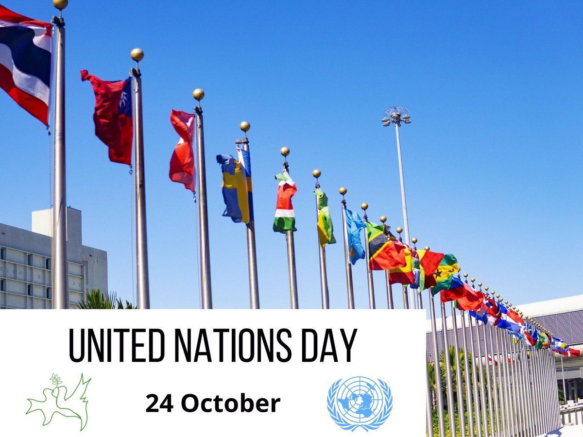 #UnitedNationsDay: 78th anniversary of the UN Charter🇺🇳 to: 

Maintain international peace and security, and uphold international law; 
Achieve higher standards of living;
Address economic, social, health issues;
Promote respect for human rights and fundamental freedoms for all