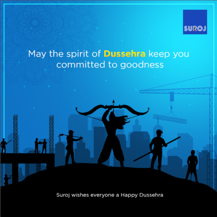TeamSuroj's tweet photo. May the arrows of progress always hit the target of success! Celebrate this Dussehra with Suroj Buildcon as we continue to build a brighter future.
#HappyDussehra #AlwaysCommitted https://t.co/A0BzhFIIHm