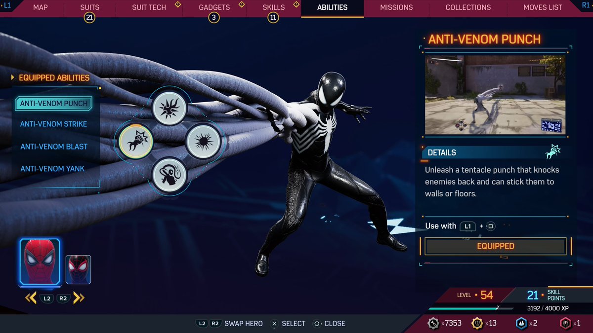shnozk1's tweet photo. Things insomniac need to add in an update for Marvel’s Spider-Man 2 ⬇️

- The ability to change symbiote color (black or white) post story completion

- The ability to change time of day and weather post story completion

- The addition of New Game Plus https://t.co/udb4NWBzeh