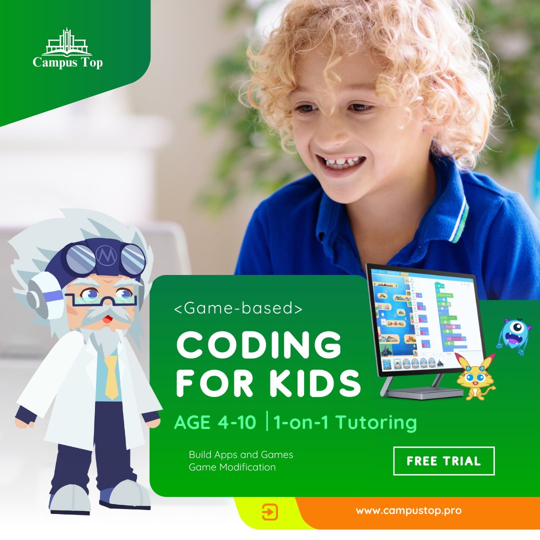 CampusTop_'s tweet image. Making learning addictive with a game-based approach for kids ages 4-10.
To Join our FREE Trial Class, message us on our Facebook Page- CampusTop Coding or visit campustop.pro
#programming
#coding
#scratchcodinggame
#scratchcodingwebsite
#scratchcodingteach
#USKids
