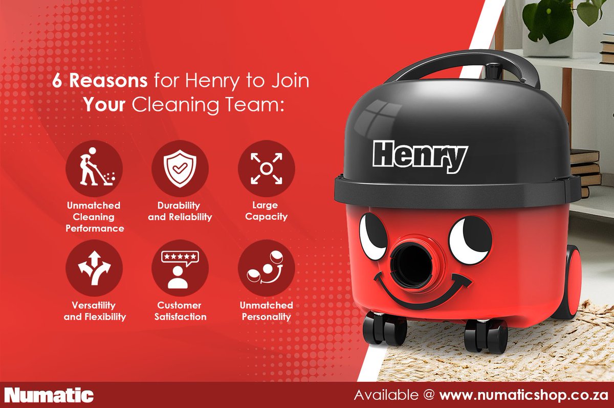 NumaticIntSA's tweet photo. #Henry #CleanWithHenry #HenryLovesCleaning #NumaticCleaningSquad #CleaningWithHenry #HenryGetsTheJobDone #Numatic #NumaticSA https://t.co/5nmx4Iu1Bp