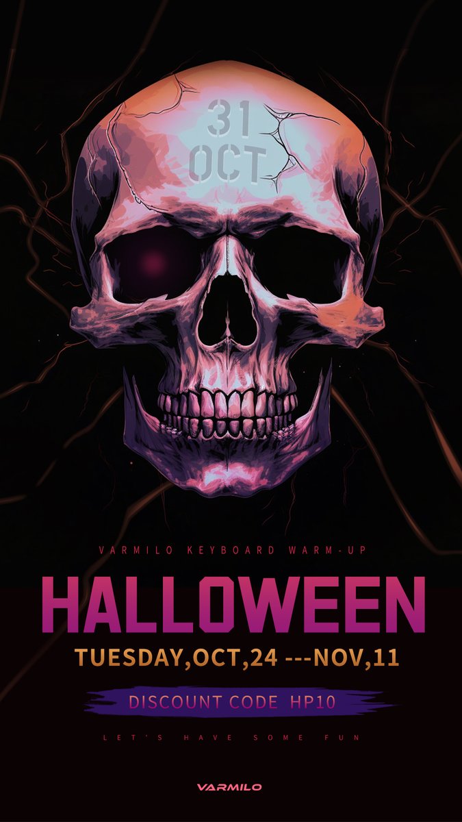 Varmilo_Zhh's tweet photo. The most spook-tacular time of the year is creeping up, and we're just one week away from Halloween🕷️
Varmilo is ready🔥
Discount code: HP10
website:https://t.co/FjcsHioRrE
#HalloweenFun #Halloween #Keyboardist #CreateWithVarmilo #Varmilo #KeyboardArtist https://t.co/KM98JPMLos