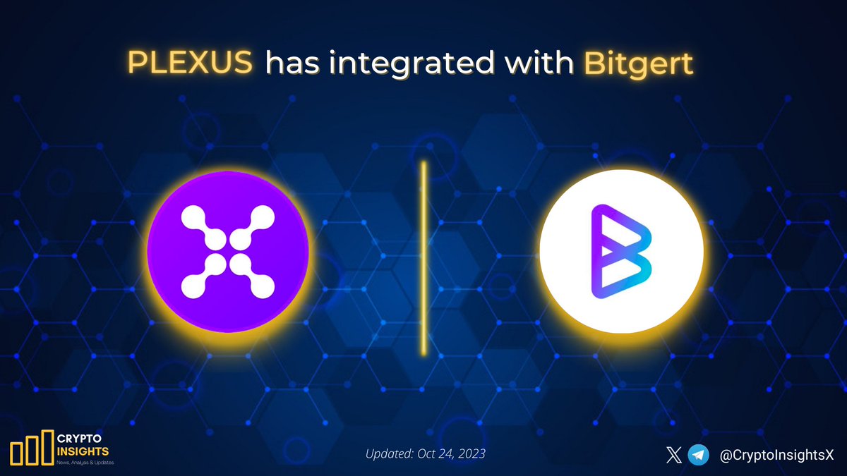 CryptoInsightsX's tweet photo. ๐ข @plexus_fi has integrated with @bitgertbrise
#PLEXUS is the leading cross-chain liquidity aggregator and middleware infra.
#Bitgert blockchain ecosystem that includes smart contracts, staking, #NFTs, #DeFi solutions, and more
#Blockchain #Integration #bitgertcommunity https://t.co/ik8LFuIASt
