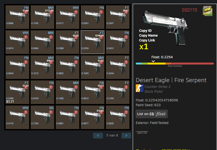 RaulbusCS's tweet photo. I'm liking the new update so far, this Desert Eagle Fire serpent is my favorite bugged item xd https://t.co/aYll4dfsxx