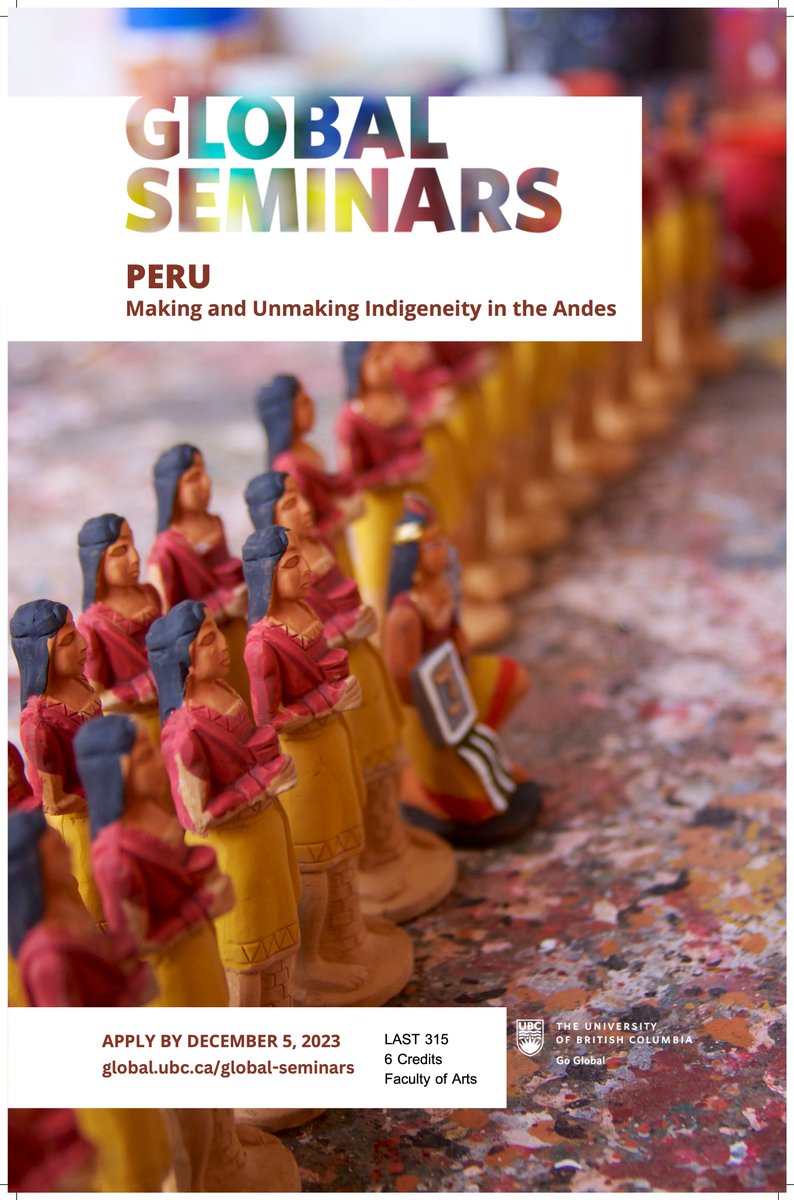 ubclas's tweet photo. @UBC_Arts Undergrads at UBC, check out the LAS Global Seminar in Peru in May-June 2024. https://t.co/dDcl2wSLE9. It costs $3500 but most students are eligible for a $5000 scholarship. Taught in English by UBC professor @jbmurray. Apply by Dec. 5. https://t.co/pfN3an4DUj