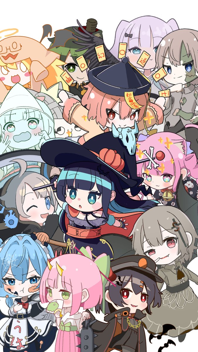 めめ村ハロウィンのちびキャラ達詰め合わせ ＃めめ村