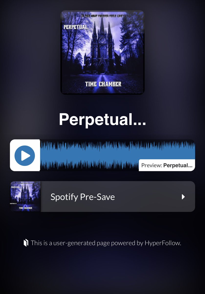 New single available everywhere October 25th at midnight! Click the link below for a song preview &amp; Spotify Pre-Save!
hyperfollow.com/TimeChamberOff…