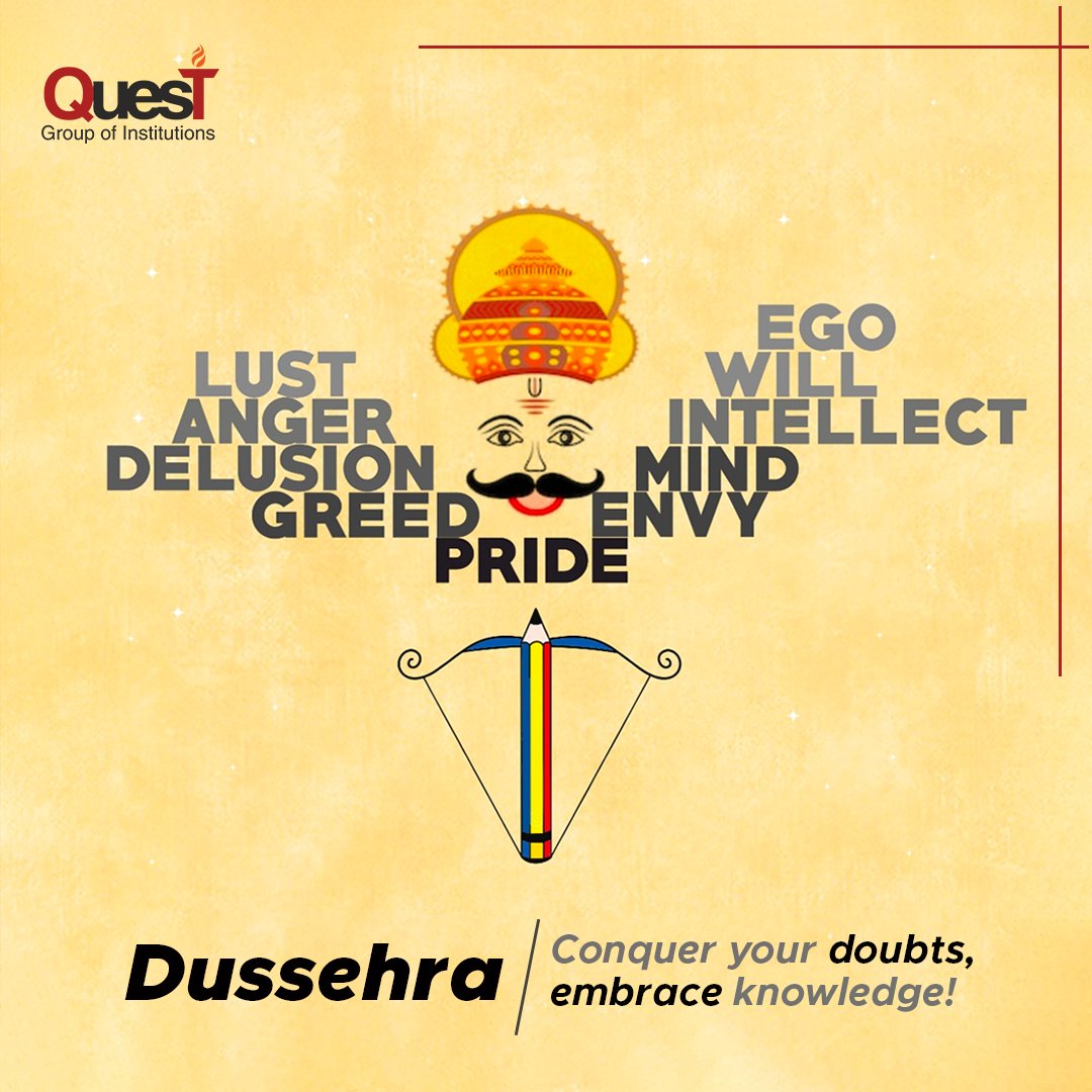 May Dussehra inspire us to overcome our inner demons and strive for a better, harmonious world.  

#Quest #QuestChandigarh #QuestMohali #Dussehra #Vijayadashami #LordRama #TriumphOfGood #VictoryOfGoodness #GoodVsEvil #InnerDemons #HarmoniousWorld #FestivalOfVictory