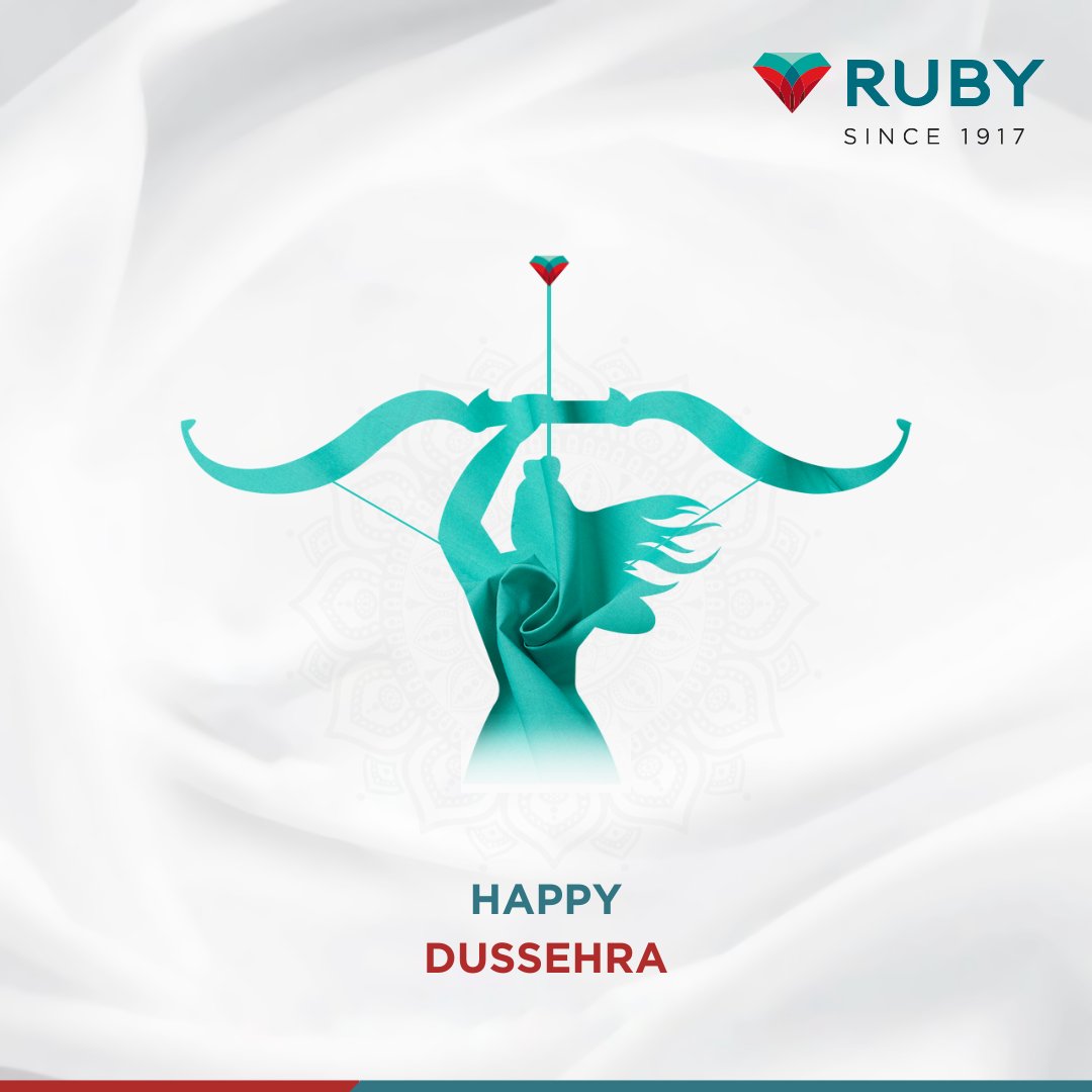 RubyMillsLtd's tweet photo. Ruby Mills wishes you a Happy Dussehra. May your day be filled with positivity and happiness. 
.
.
.
#dussehra2023 #happydussehra  #TheRubyMills #RubyMills #ATouchOfRuby #ACutAbove #festivalofindia  #india #makeinindia  #madeinindia https://t.co/n9vWDdzEsi