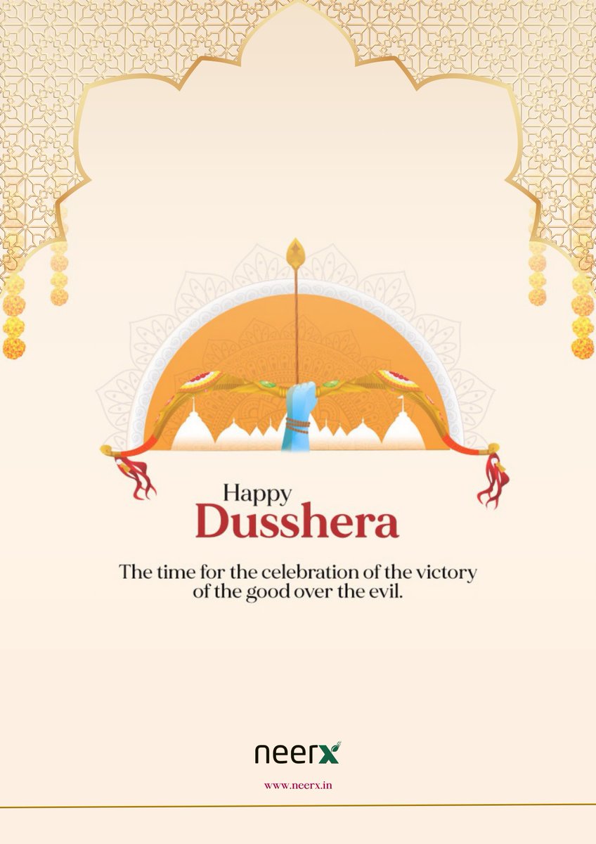 NEERX wishes everyone a very Happy Vijayadashami !

#Dussehra  #VijayaDashami