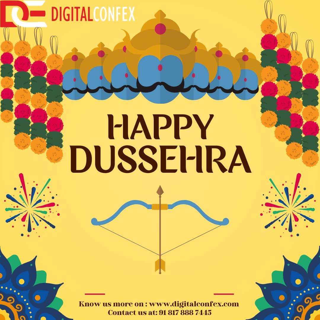 digital_convex's tweet image. &quot;Embrace the triumph of good over evil with joy and positivity this Dussehra. May this auspicious day bring light and happiness into your life. #Dussehra #FestivalOfVictory&quot;