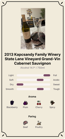 veenoverse's tweet photo. @PaPaG_winegeek @Kapcsandy @garyschoch We've converted your valuable tasting experiences into images to ensure they aren't lost. How does it look? We hope it has been helpful for you!🍷 https://t.co/Tv1ZhVgtDD