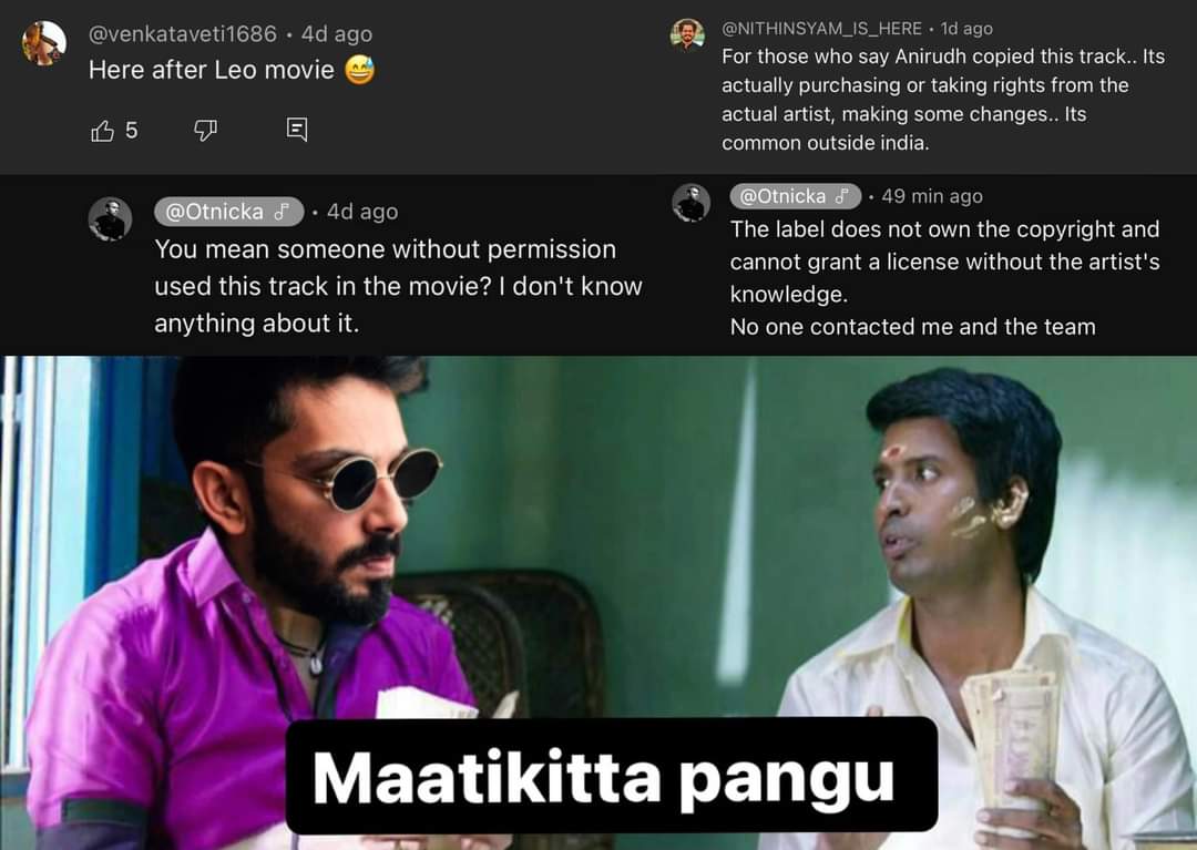 thangapandi844's tweet photo. Maatikittiye Anirudh uh 😶🌫️🤔😄 #LeoDisaster #LeoScam #LeoReviews https://t.co/X28iJf3NuC