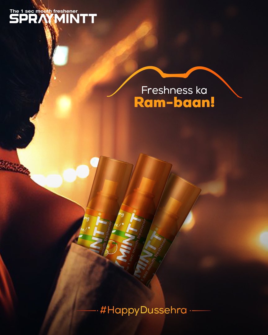spraymintt's tweet photo. This Dussehra, don't forget to make every moment EPIC! 🤩❤️
 
#Spraymintt #HappyDussehra
#Dussehra #GoodOverEvil #RamBan #Freshness #FreshVibe https://t.co/QHYK2bPg6I