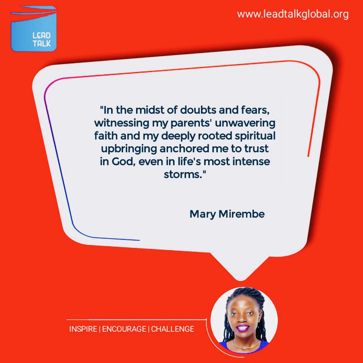 Iammikeoladipo's tweet photo. Lead Talk with Mary Mirembe
#LeadTalk #KeynoteSeries #Inspire #Encourage #Challenge #Lead #Global https://t.co/vWCCa79UH7