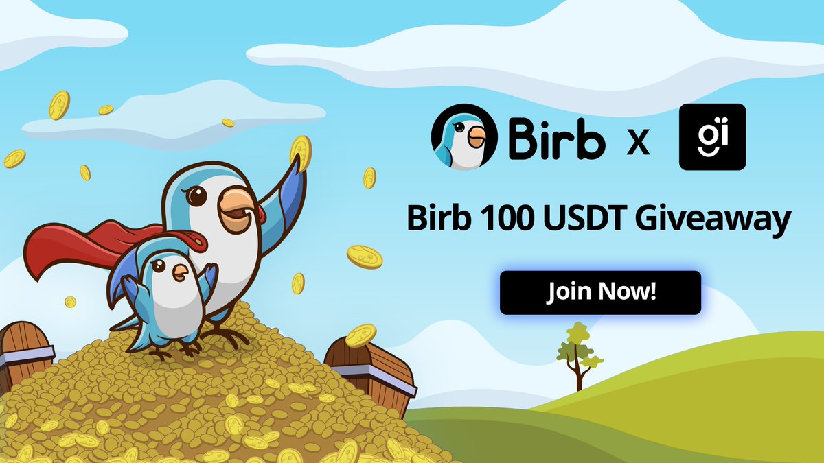 Exciting news! 🎉 We've partnered up with @Giveaway_HQ for awesome Web3 giveaways! 🤝 Birb is giving away 100 USDT! 🐦💰 Join here 👉 giveaway.com/en/Cvzdg5WbndU Ends in 3 days! ⏳ #CryptoGiveaway #BUSDGiveaway #FreeCrypto #USDTGiveaway #CryptoContest #GiveawayAlert #FreeTokens