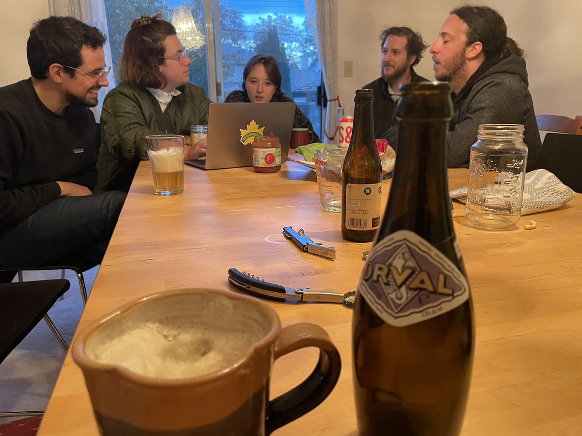 Pizza party and Belgian beers for our #SoilRes3 lab brainstorming today. Multicultural vibes for interdisciplinary research on #soil #genesis to understand how micro scale processes drive macro scale  #ecosystem properties and #resiliency 
@ubcLFS