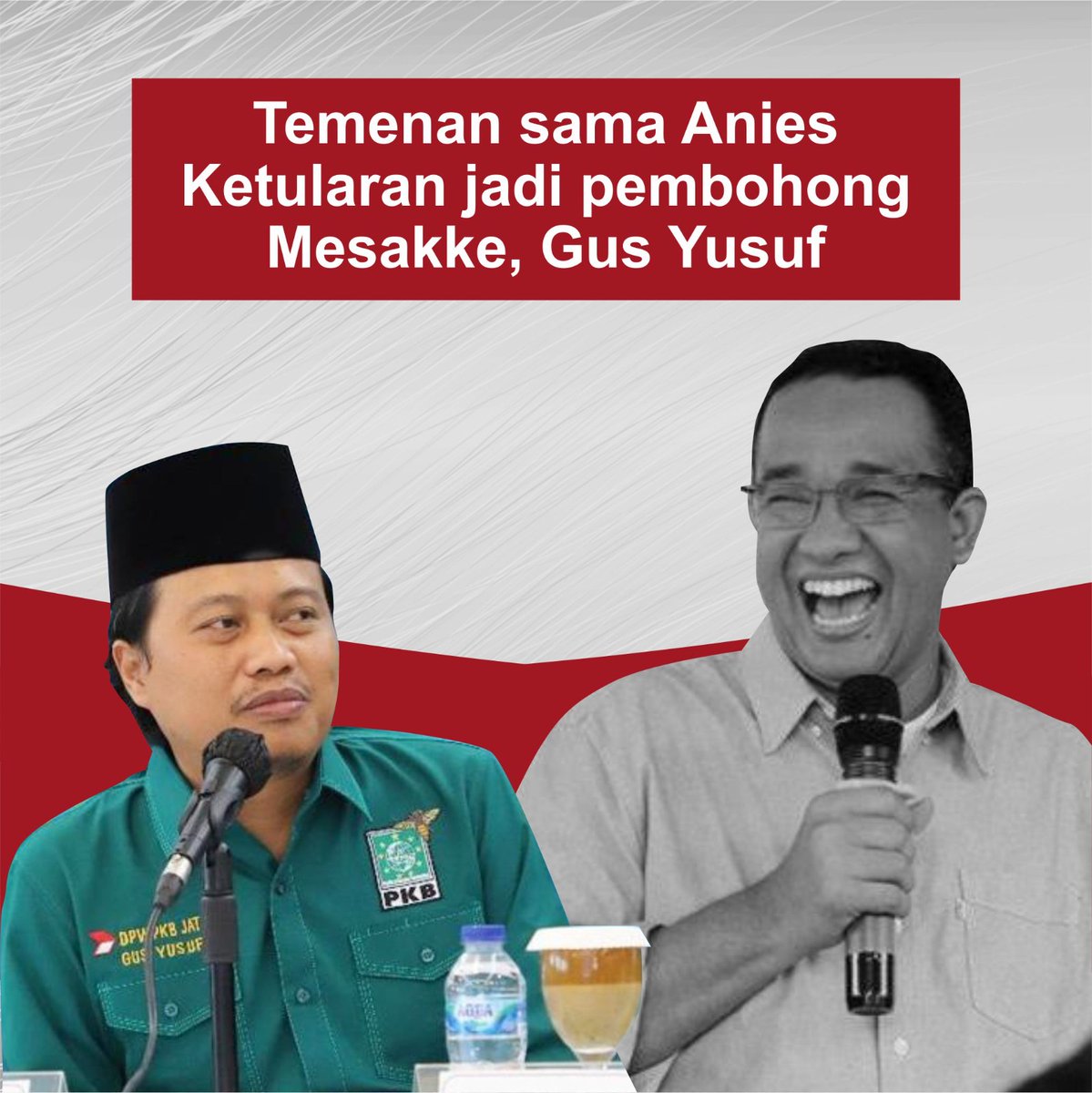 Gus Yusuf, udahlah diakui aja kalo Prabowo dan Anies itu sama saja. Mereka gak ada bedanya, mereka akan melakukan segala cara untuk berkuasa, walau harus bekerjasama dengan kelompok² intoleran dan setan sekalipun. Mending Gus Yusuf kembali ke Pondok, ngajarin para santri. 🙏