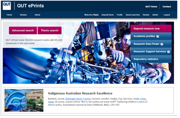 This #OpenAccessWeek, #QUTePrints has released a new feature which makes it easier to shine a spotlight on @QUT Indigenous Australian researchers. Learn more about it on our blog blogs.qut.edu.au/library/2023/1…