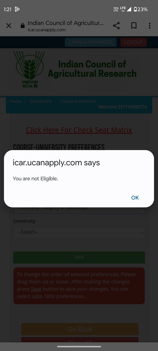 Dr_Ruchika23's tweet photo. Not being considered eligible for counseling even after securing AIR 1
@PMOIndia @icarindia @NTA_Exams @drsanjeevbalyan @dpradhanbjp @EduMinOfIndia @subodhias https://t.co/BqAVubu0q4
