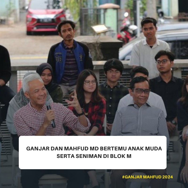 Kehadiran mereka berdua di tengah-tengah anak muda dan seniman membuktikan bahwa mereka peduli dengan perkembangan seni dan budaya @partaicomedy 
Ganjar Presiden