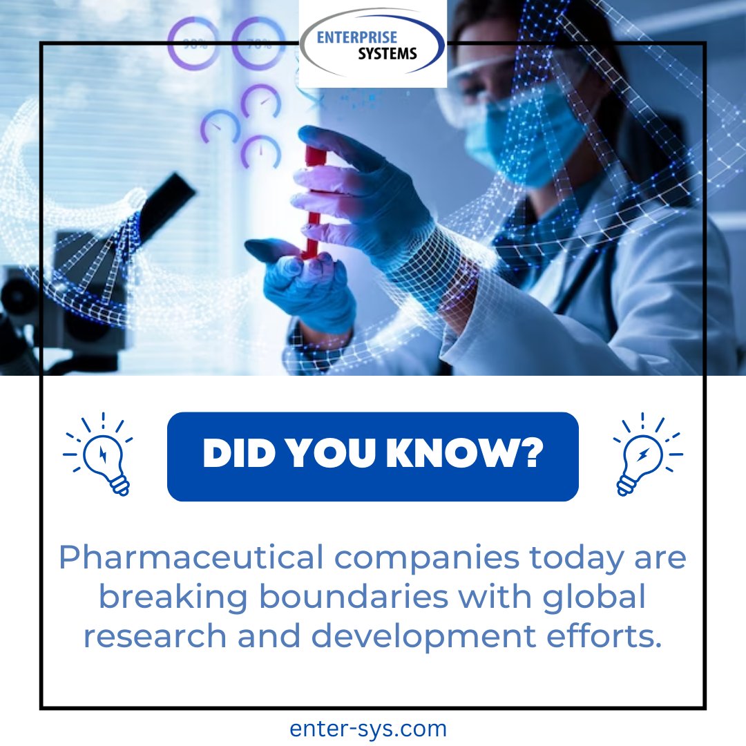 entersys's tweet image. Enterprise Systems is proud to support the pharmaceutical industry with secure networking and communication solutions designed to foster teamwork and enhance productivity. 

#PharmaInnovation #EnterpriseSystems #TechInPharma #ClinicalTrials #MedTech #PharmaMarketing #ITStrategy