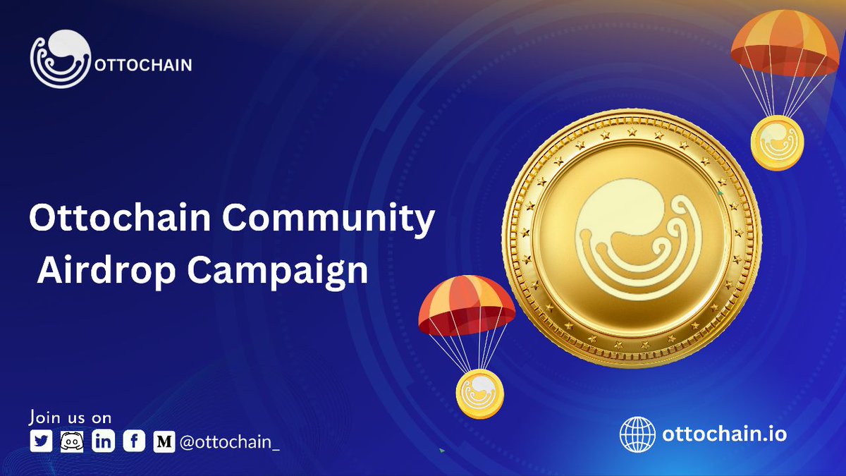 1/ 🔥 Welcome to the OTTOCHAIN Community Airdrop Campaign. 🚀 This is your golden ticket to be a part of the blockchain revolution. Ottochian is shaking up the industry, and we want you with us! Get ready to earn Otto tokens and make your mark. #airdrop
