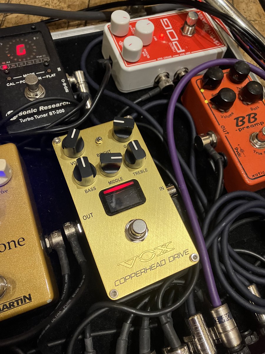 今回導入した新しいエフェクター、VOX のVALVENERGY COPPERHEAD DRIVE