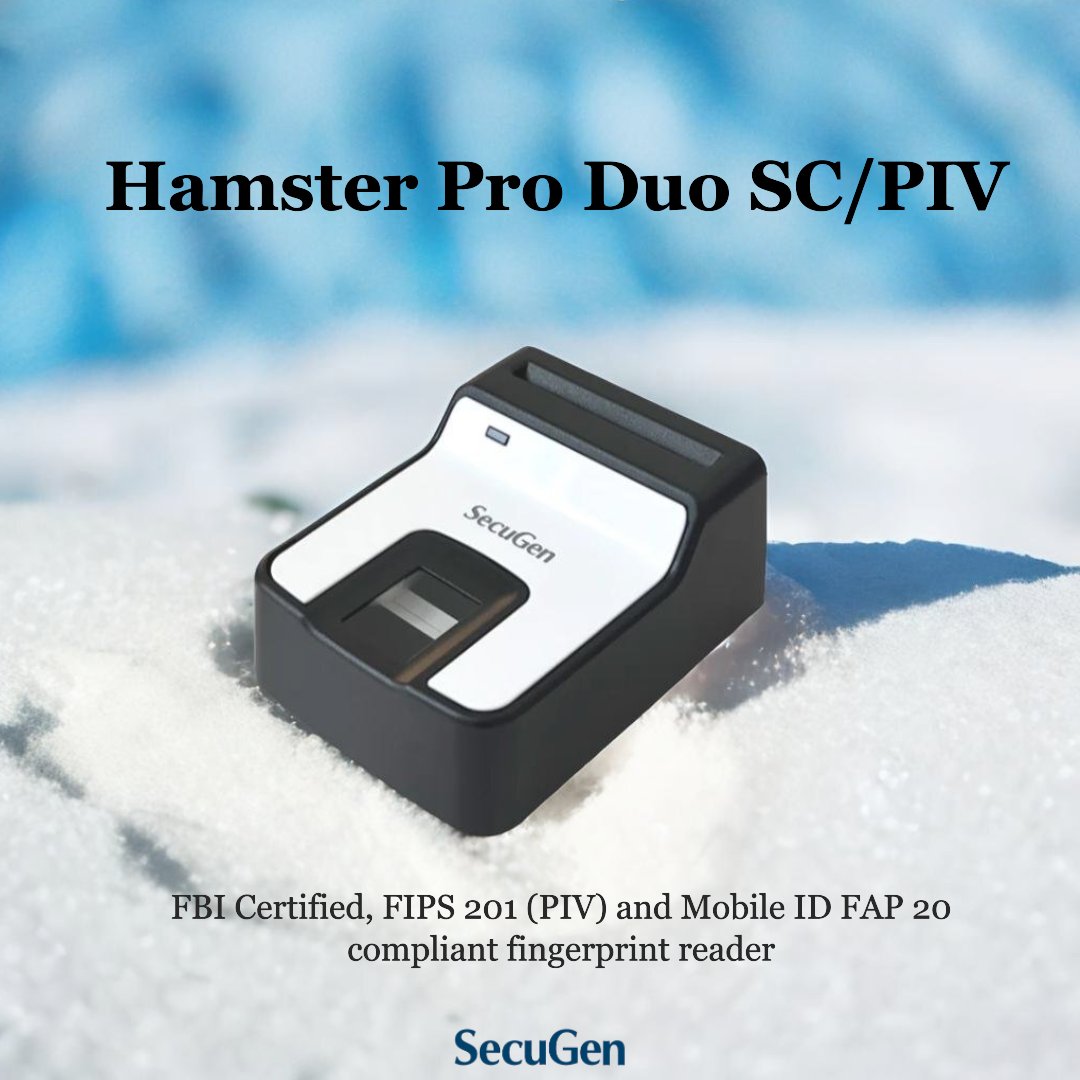 SecuGenCorp's tweet image. Unbeatable performance! The Hamster Pro Duo SC/PIV is engineered with advanced technology to ensure reliable fingerprint and smart card reading. Contact us to become a reseller &amp;lt;secugen.com/partner-form/&amp;gt; #FingerprintScanner #SmartCardReader #BiometricSecurity #ResellersWanted