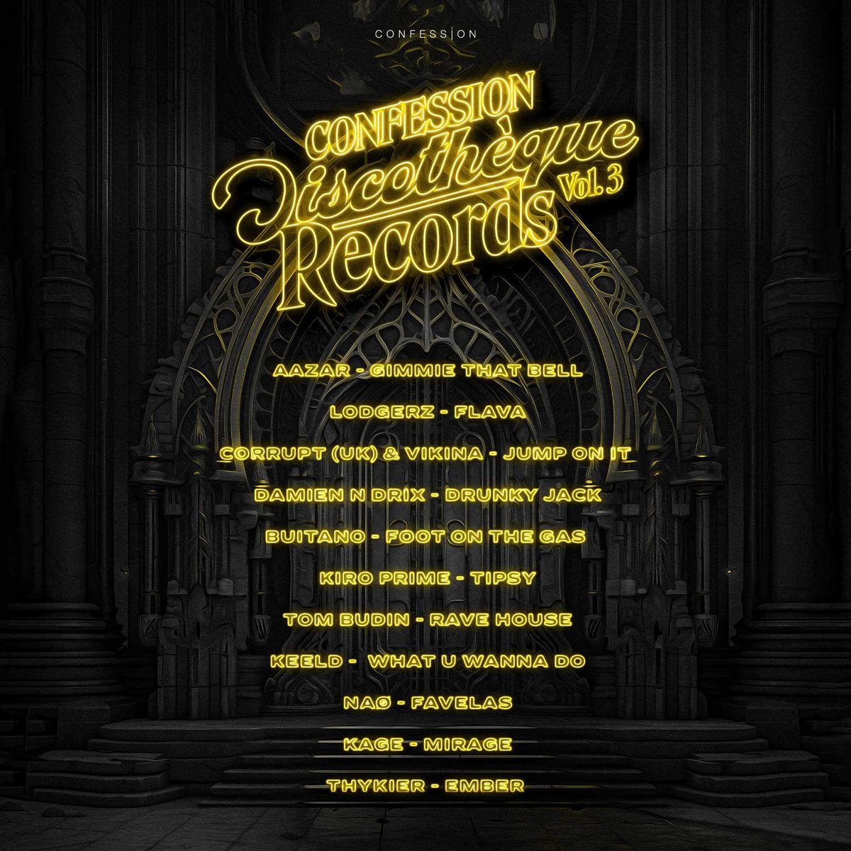 Hands UP électro (@handsupelectro) on Twitter photo Boom 💥
<a href="/confessionlabel/">CONFESSION</a> continue de nous régaler et sort le troisième volume de la compilation "Discothèque Records" ! Et on a le droit à une belle brochette d'artistes : <a href="/aazar/">Aazar // Artisan Banger</a>, <a href="/Lodgerzmusic/">Lodgerz</a>, Kage, <a href="/keeldmusic/">KEELD</a>, Kiro Prime ou encore Naø 🤩 Boom 💥
<a href="/confessionlabel/">CONFESSION</a> continue de nous régaler et sort le troisième volume de la compilation "Discothèque Records" ! Et on a le droit à une belle brochette d'artistes : <a href="/aazar/">Aazar // Artisan Banger</a>, <a href="/Lodgerzmusic/">Lodgerz</a>, Kage, <a href="/keeldmusic/">KEELD</a>, Kiro Prime ou encore Naø 🤩