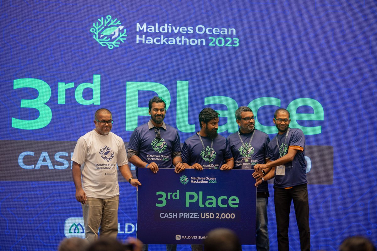 Congratulations to the winners of <a href="/mvoceanhack/">Maldives Ocean Hackathon</a>! <a href="/WorldBank/">World Bank</a>'s #DigitalDevelopment project in Maldives supported this innovative event that brought together tech &amp; environmental experts to tackle climate change challenges. Learn more: wrld.bg/BNgX50PZZBZ