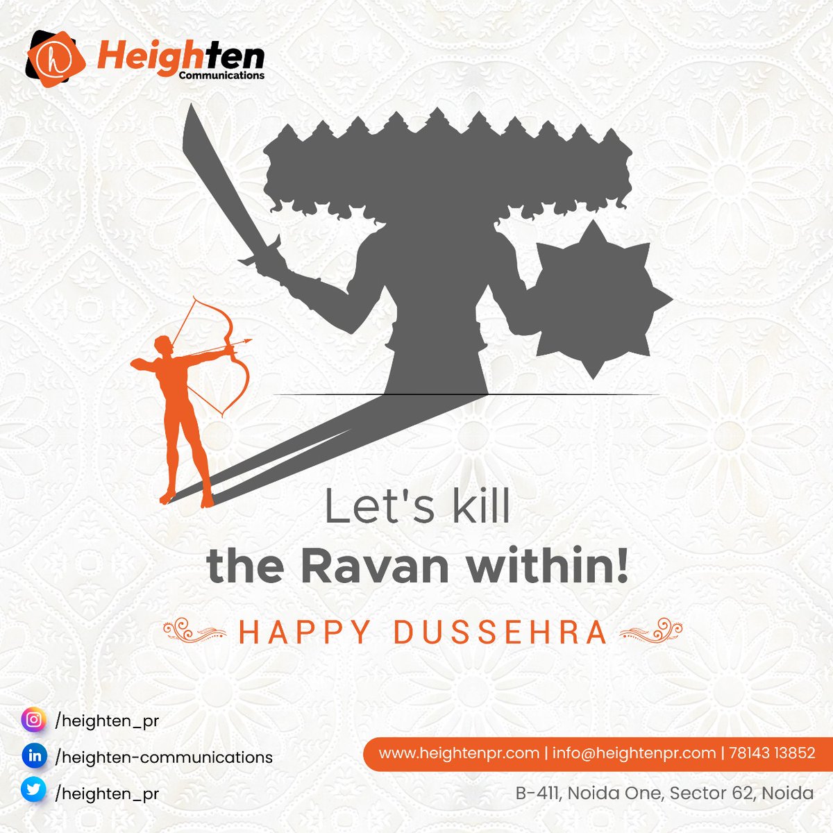 On this auspicious day, let's look into our souls and conjure the power of our inner positivity, defeating negative thoughts and everything that limits our potential. 
We hope that happiness and cheer light up your day.

Happy Dussehra!

#dussehra #goodoverevil #lightoverdarkness