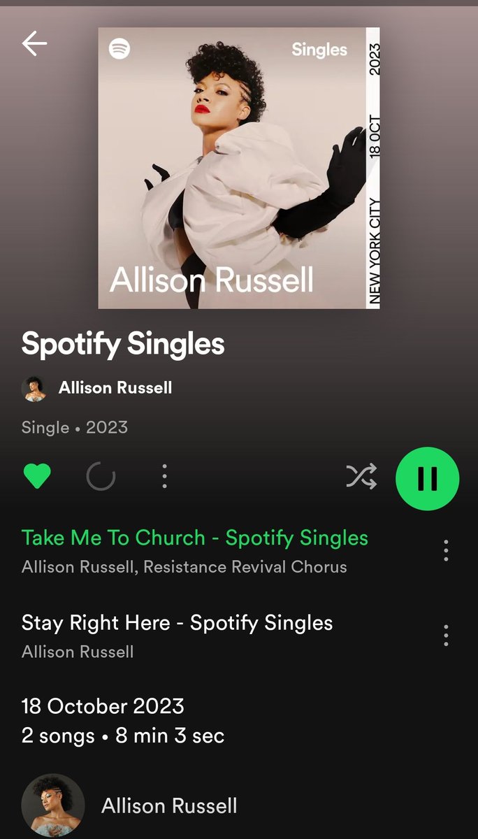 Allison Russell does Hozier 💚
#AllisonRussell 👏👏👏👏👏
#hozier

🟢songwhip.com/allison-russel…