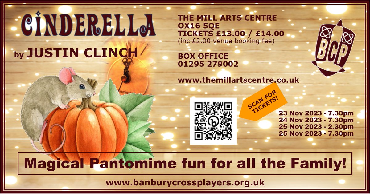 Check out the latest on BCP Panto Cinderella! Grab a ticket soon! #panto in #banbury coming to @TheMillBanbury mailchi.mp/0c4bb75e.../20…