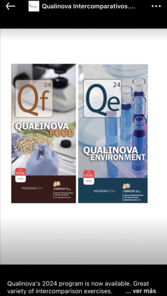 LuisMGallego's tweet image. #ProficiencyTesting 

#Food #Feed #Environment

We have now the program 2024 open to checking !!!!!

Please take a glance !!!!!

#QualinovaFood 

#QualinovaEnvironment